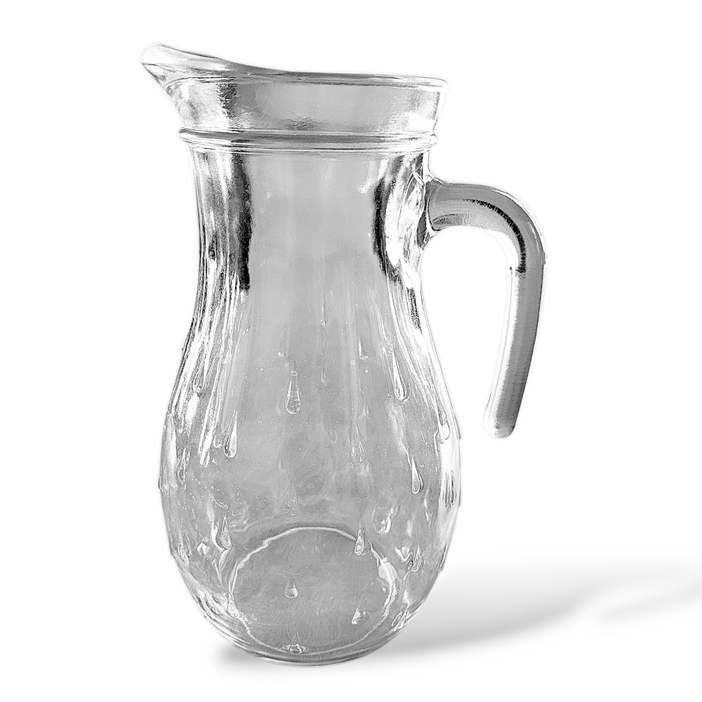 Vintage Bormioli Rocco Italy Textured Drop Surface Glass Pitcher